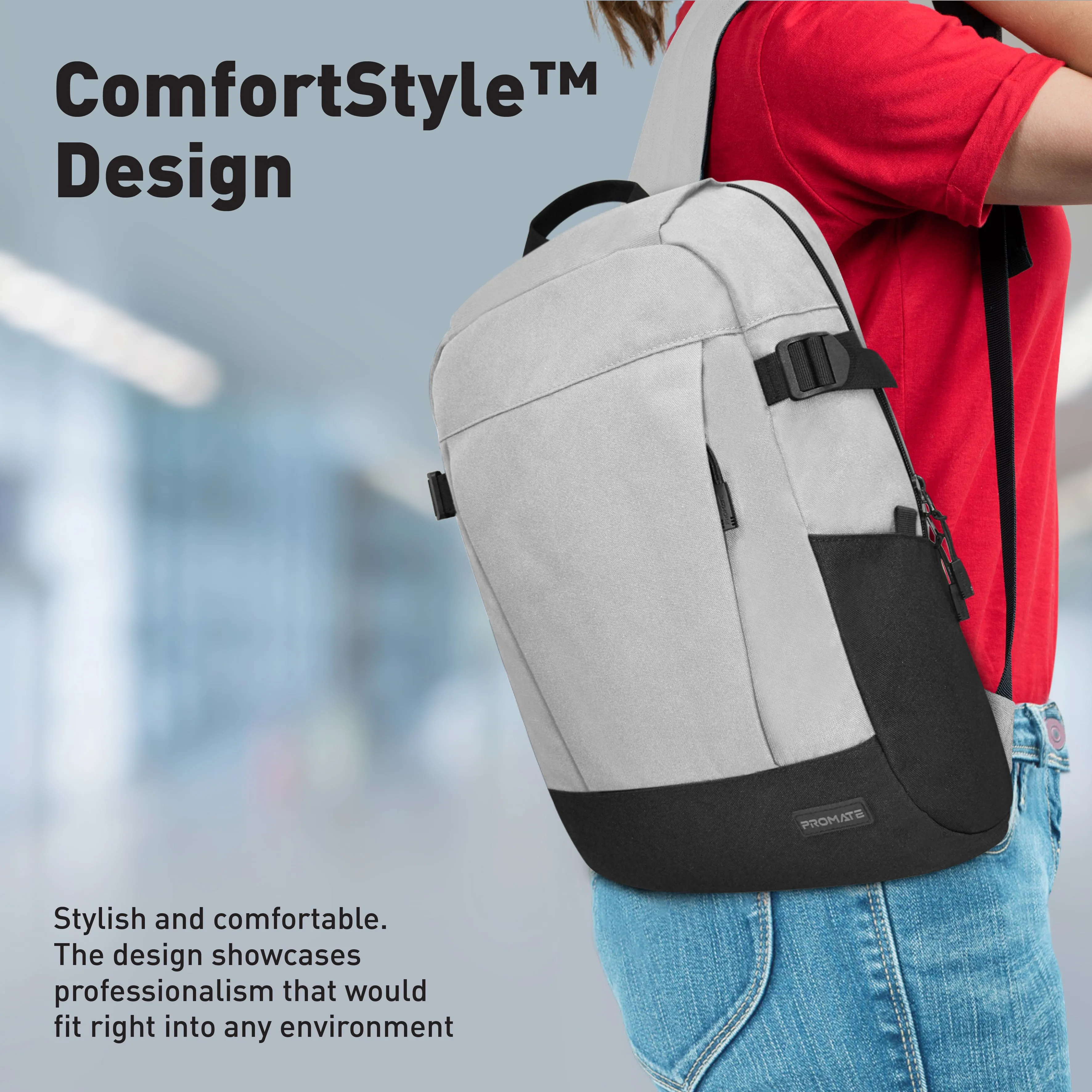 15.6" ComfortStyle™ Laptop Backpack with Large Compartments