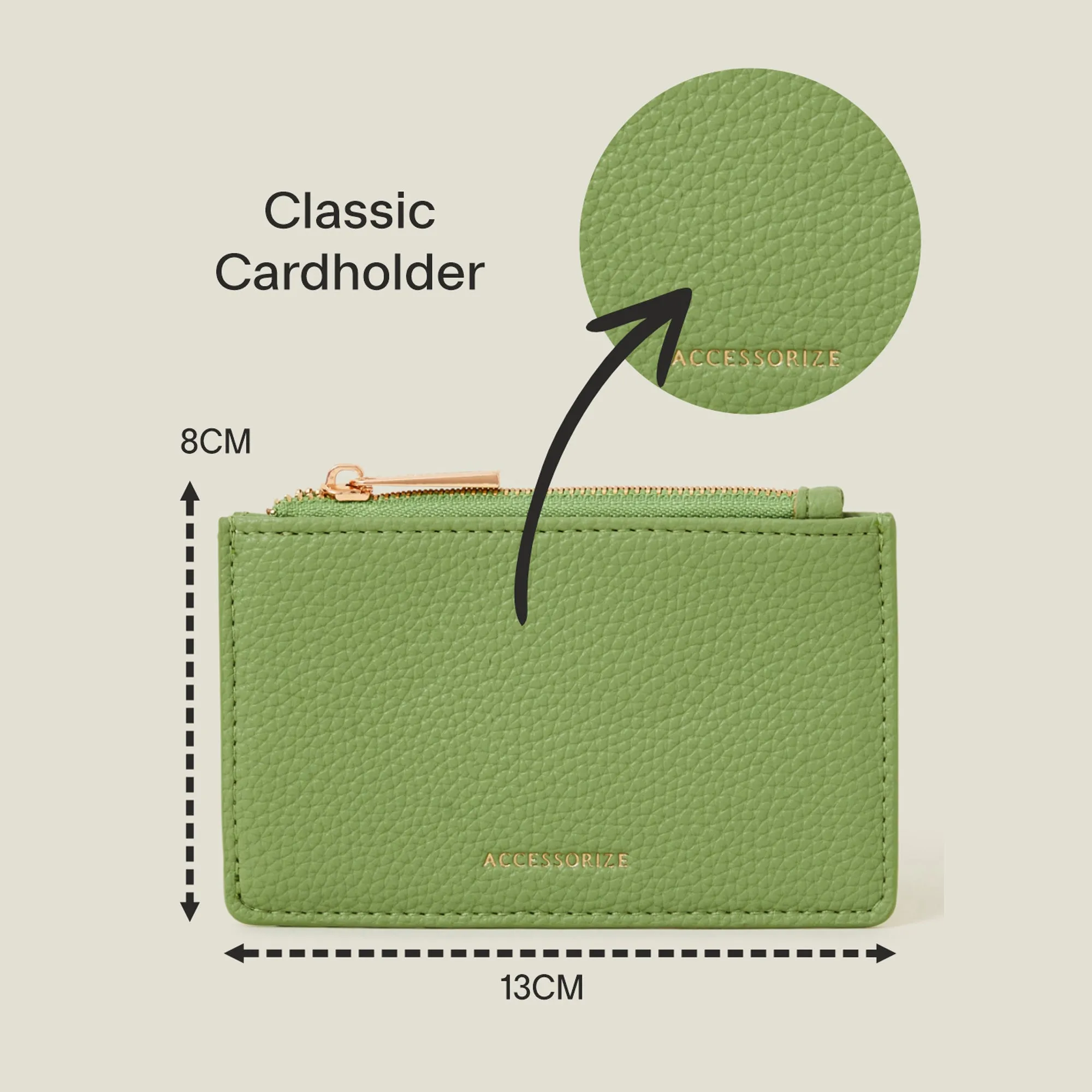 Accessorize London Classic Cardholder-Green