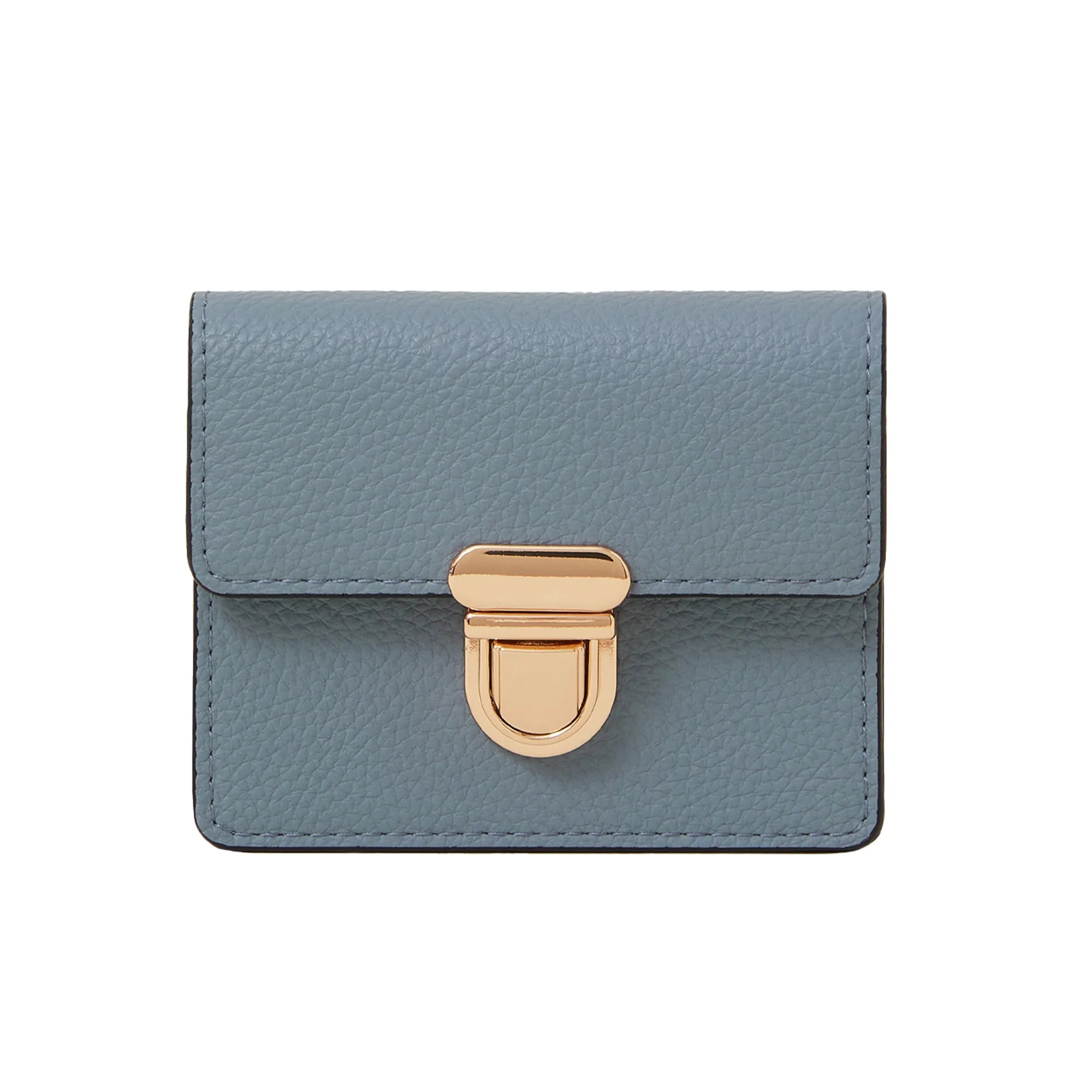 Accessorize London Women's Blue Push Lock Card Holder