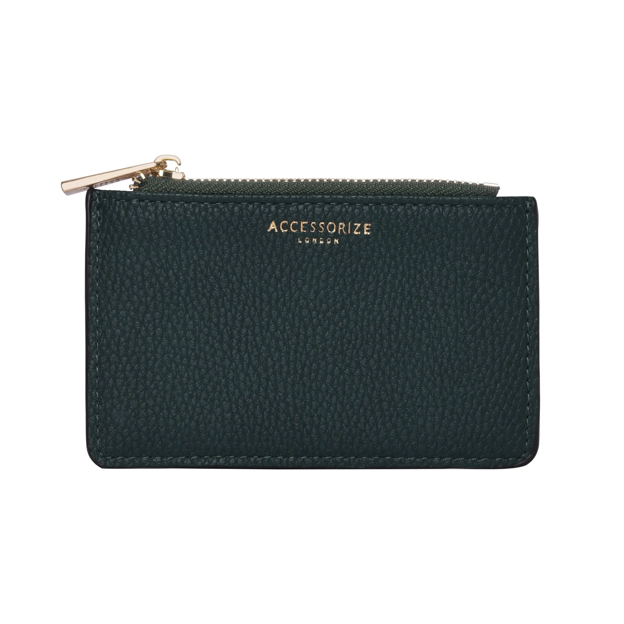 Accessorize London Women's Faux Leather Teal Plain Card Holder