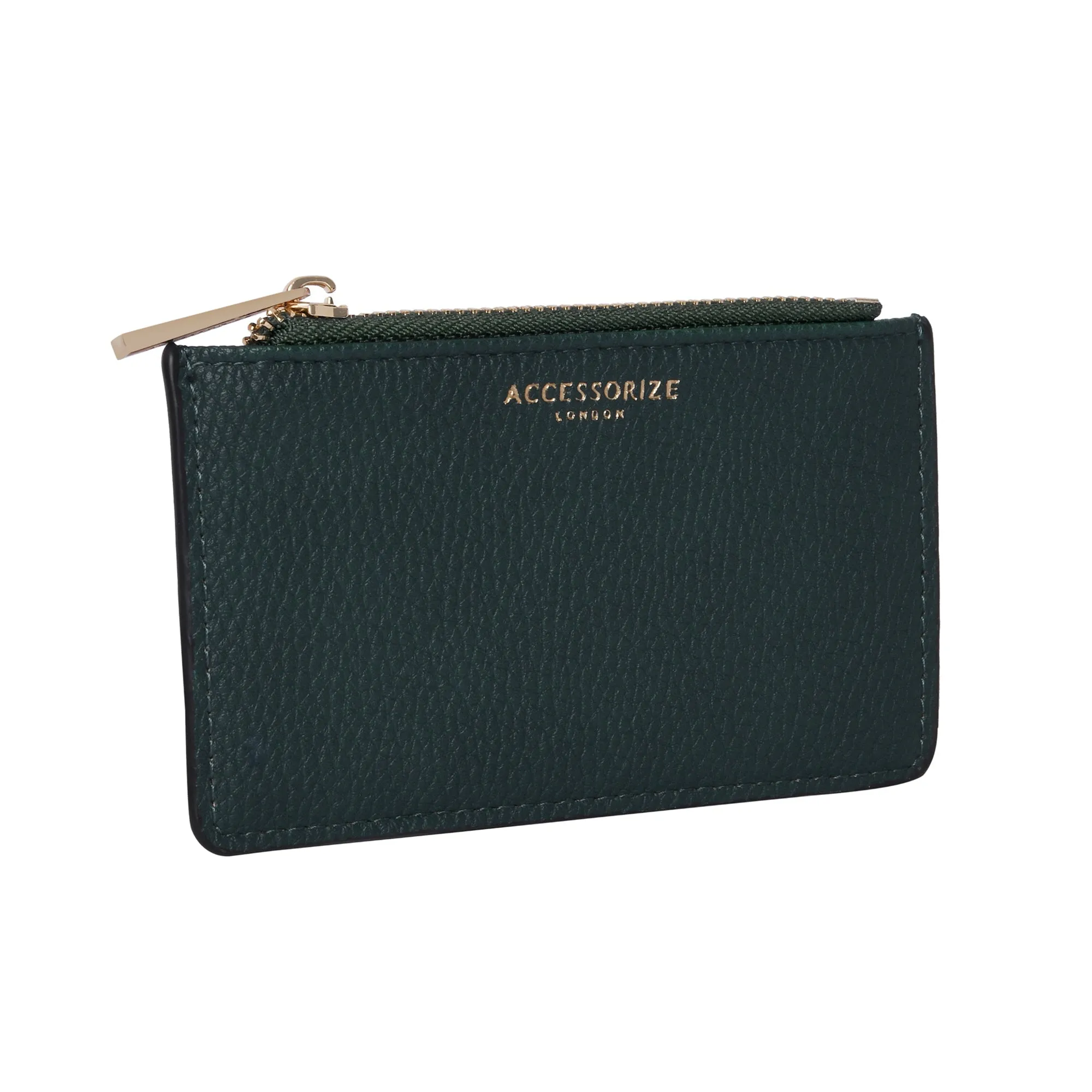 Accessorize London Women's Faux Leather Teal Plain Card Holder