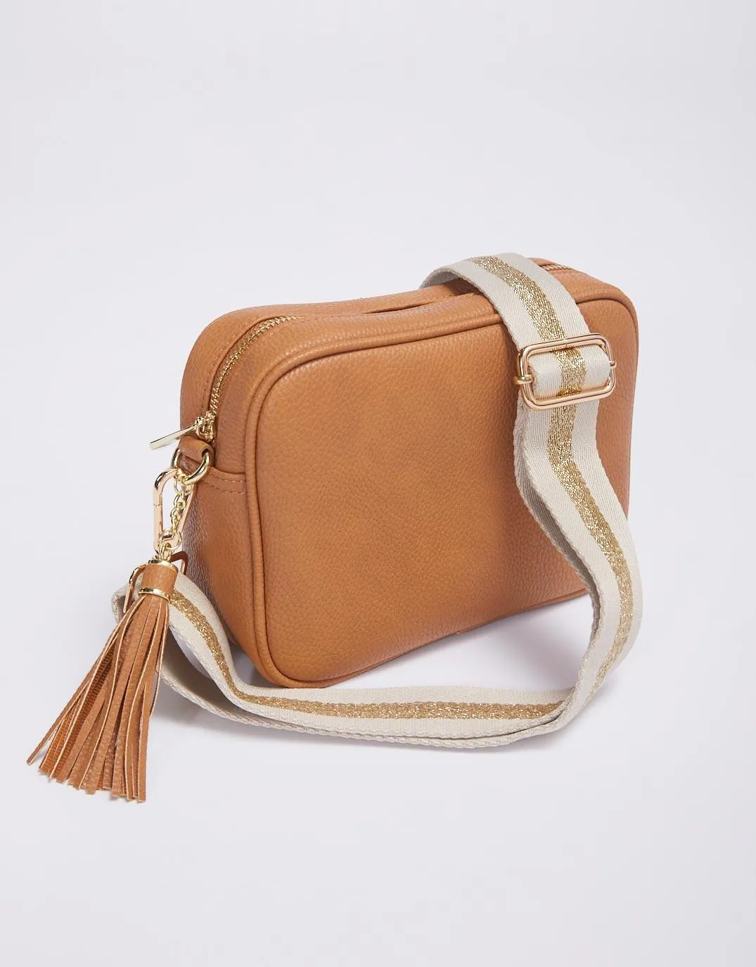 Bag Strap Stripe - Natural/Gold Lurex