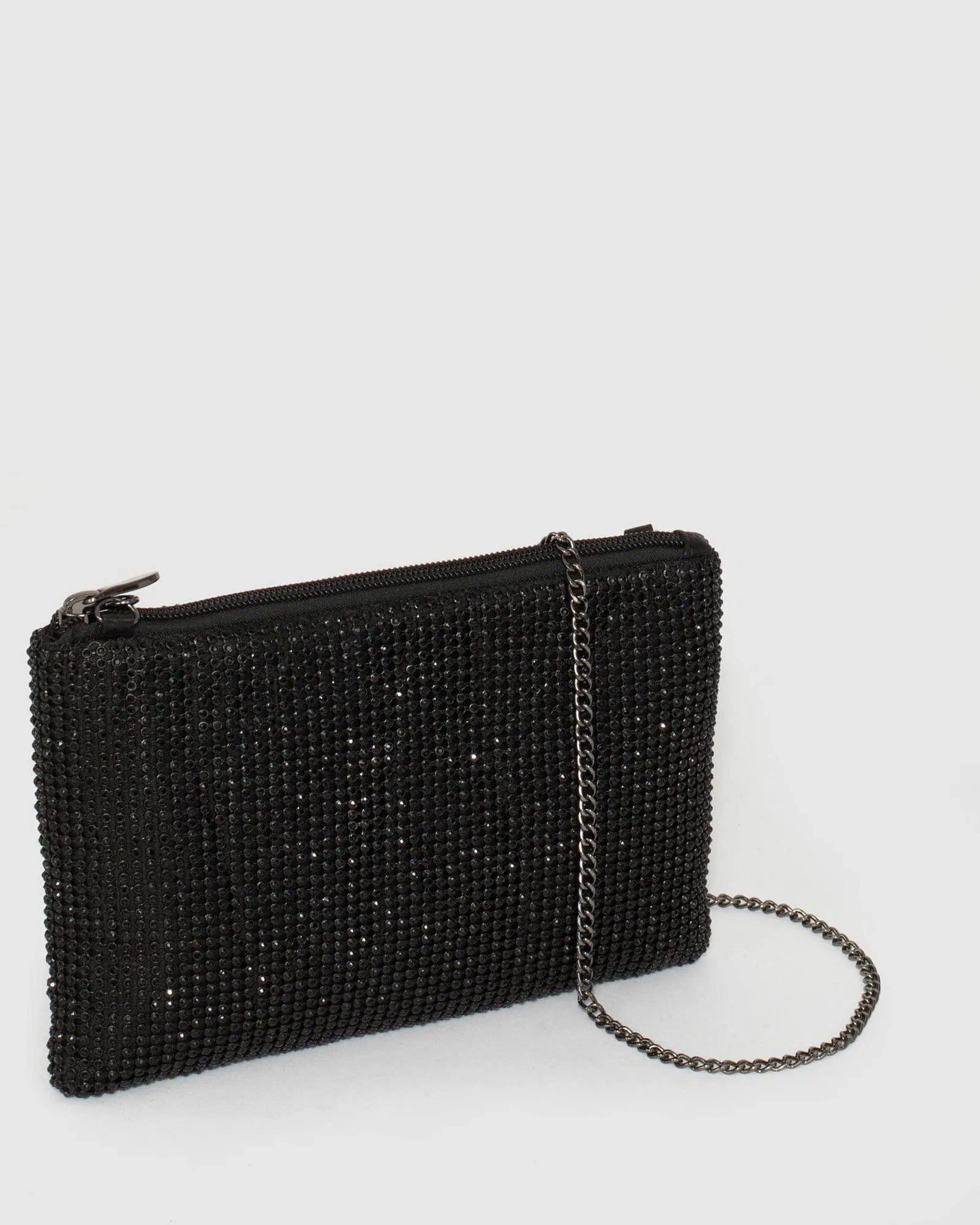 Black Chainmail Peta Crossbody Bag