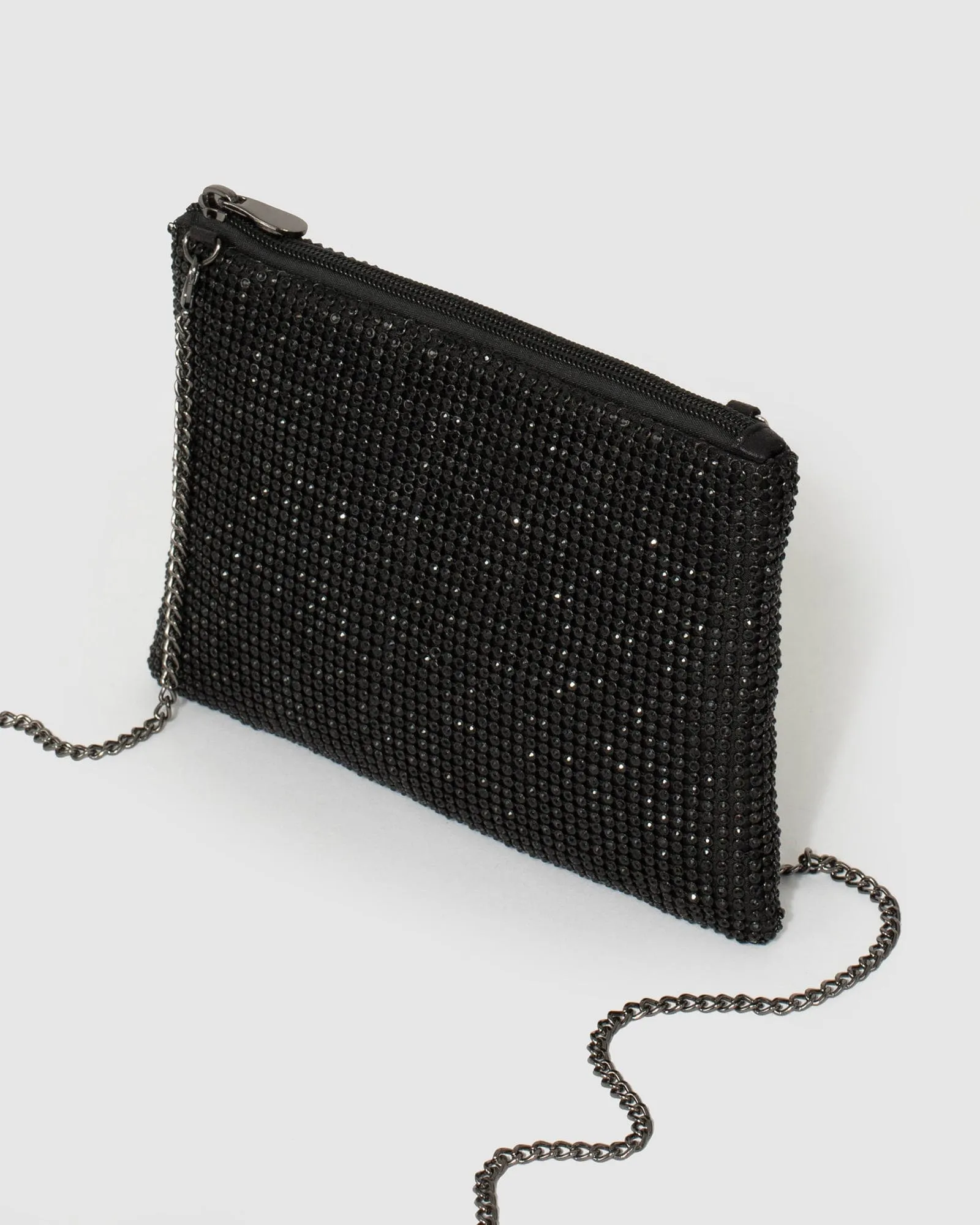 Black Chainmail Peta Crossbody Bag