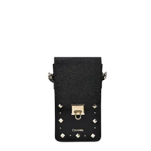 BOD38MA- Cuadra black fashion stingray cell phone bag for women