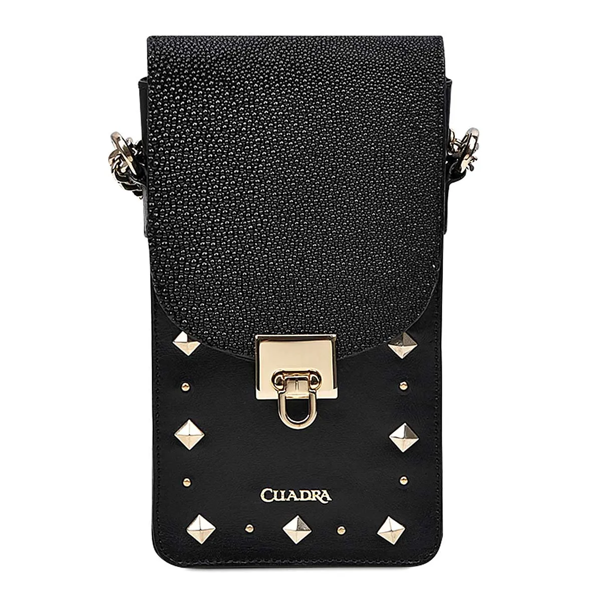 BOD38MA- Cuadra black fashion stingray cell phone bag for women