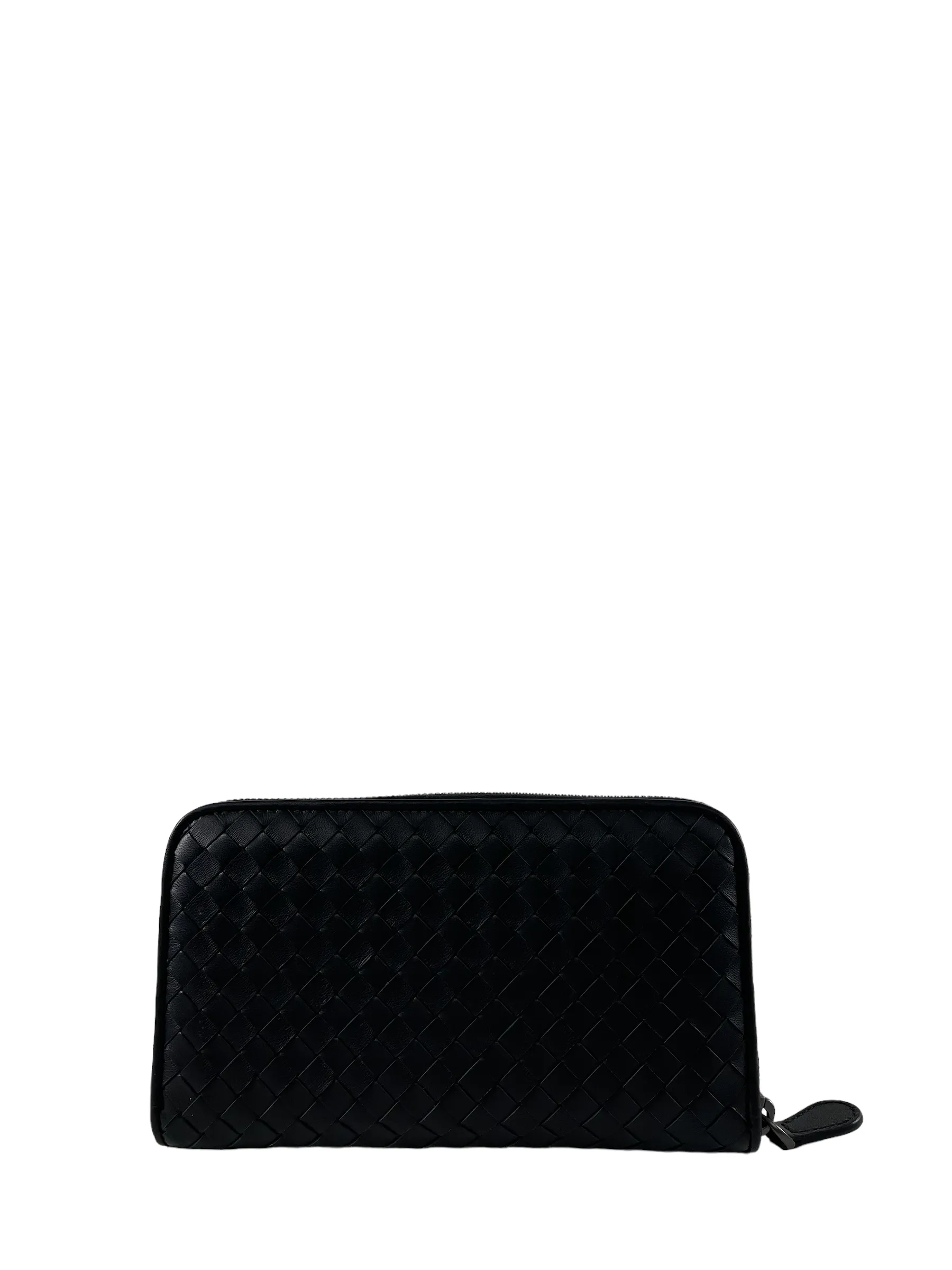 Bottega Veneta Black Woven Leather Wallet