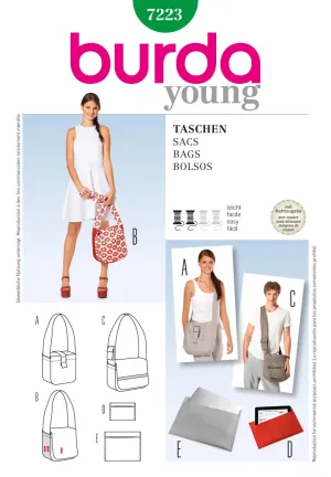 Burda 7223 Shoulder Bags Sewing Pattern