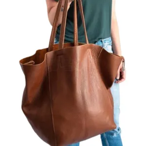 Casual Luxury Women's Over Large Soft Leather Tote Bags