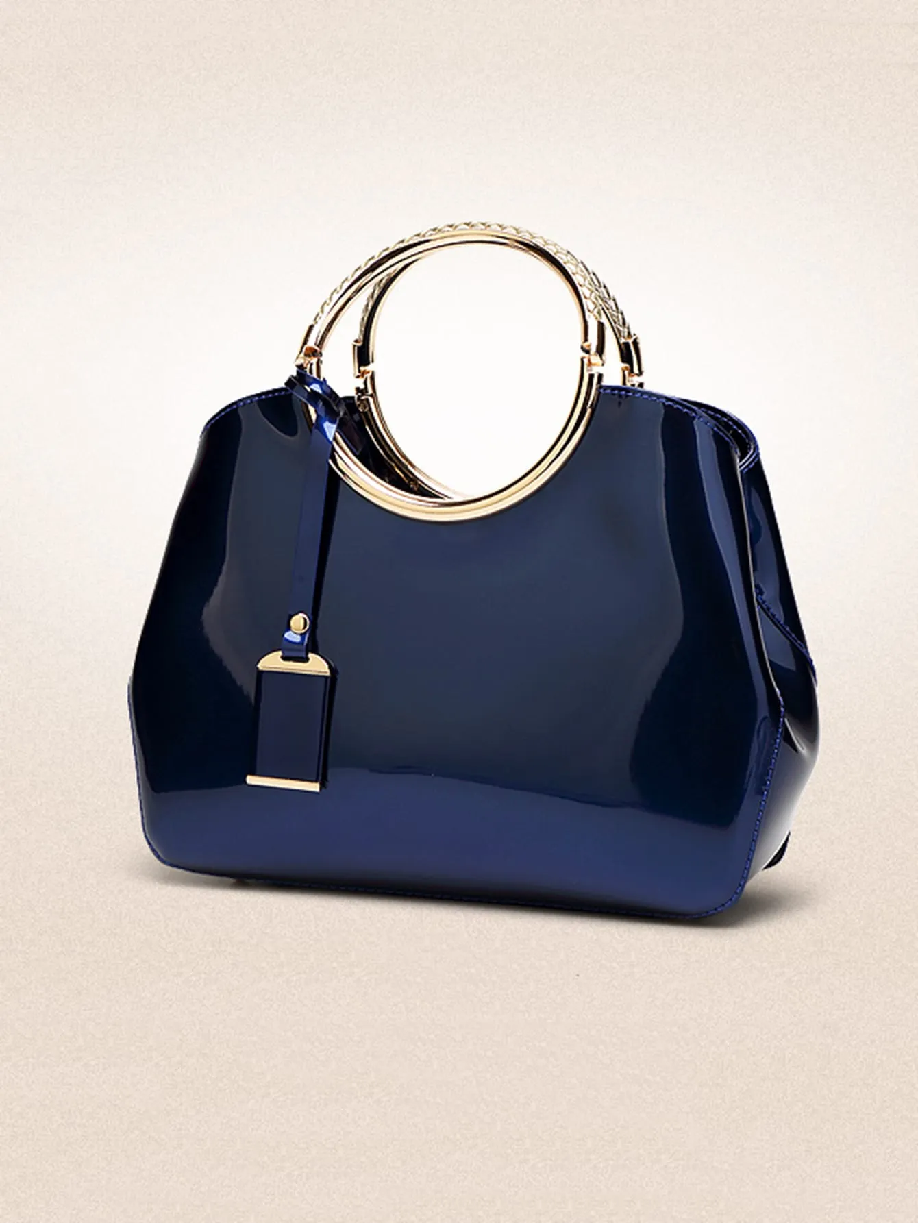 Classic Double Handle Square Handbag