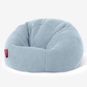 Classic Kids Bean Bag Chair 1-5 yr - Ellos Knitted Misty Blue