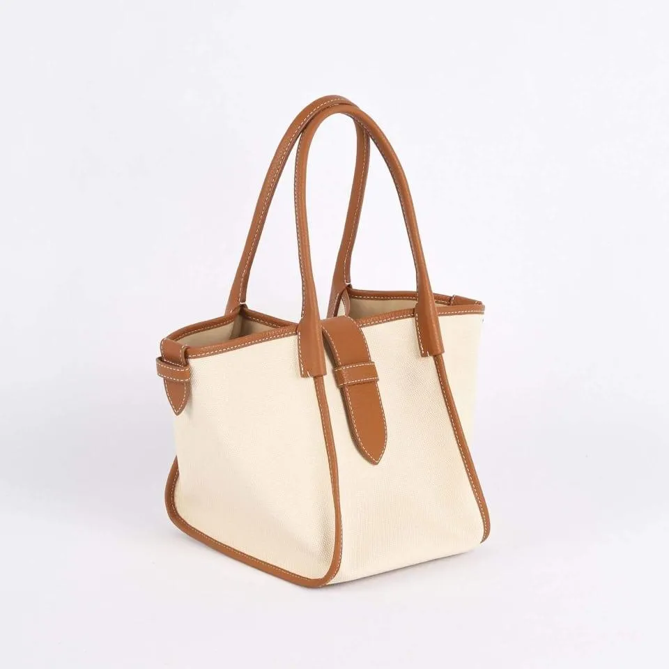 Classic Large Brown Two-handed Canvas Square Swing Bag - Wings Bag | ShoulderBag | Handbag