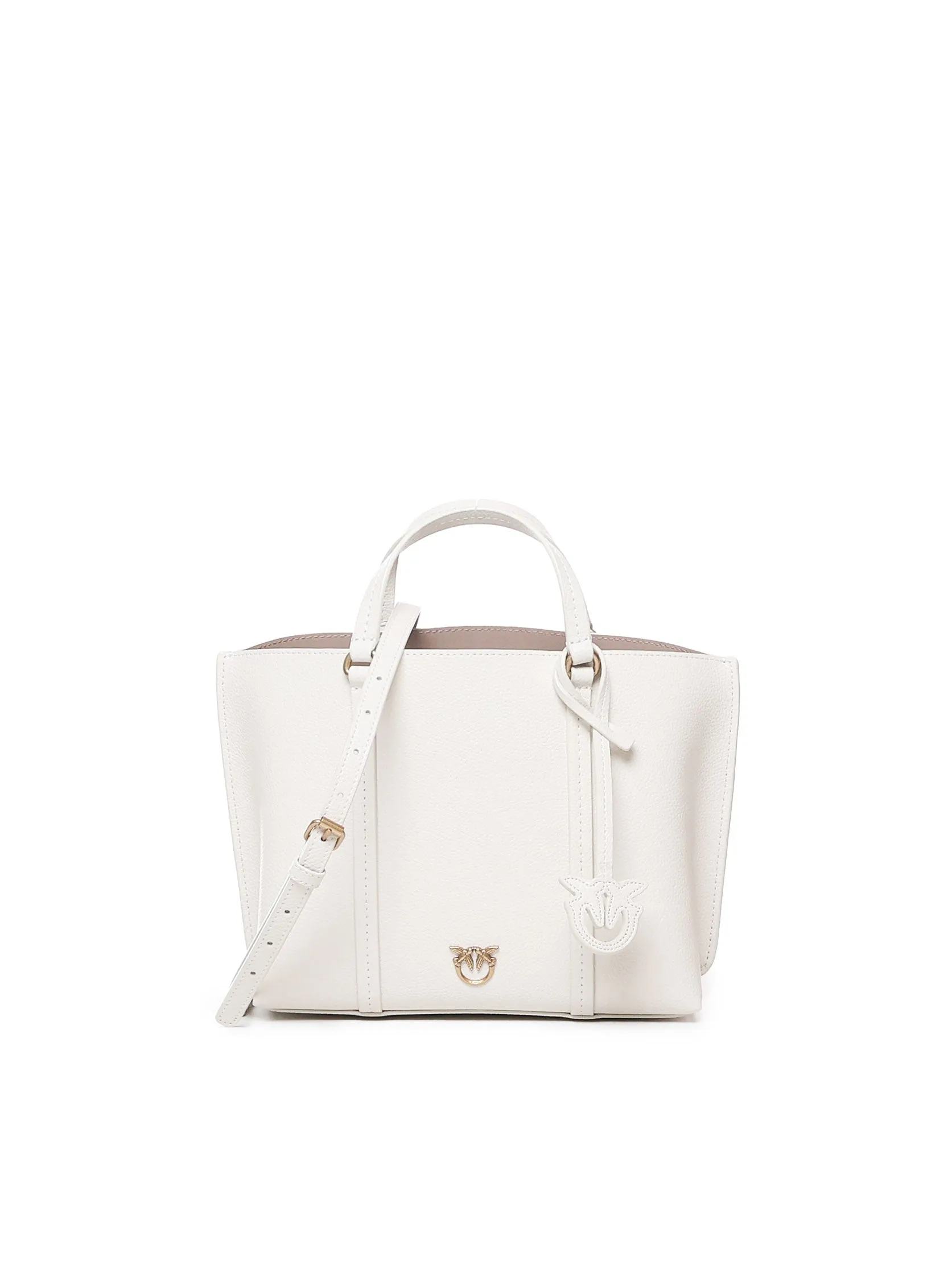 Classic White Leather Shopper Bag