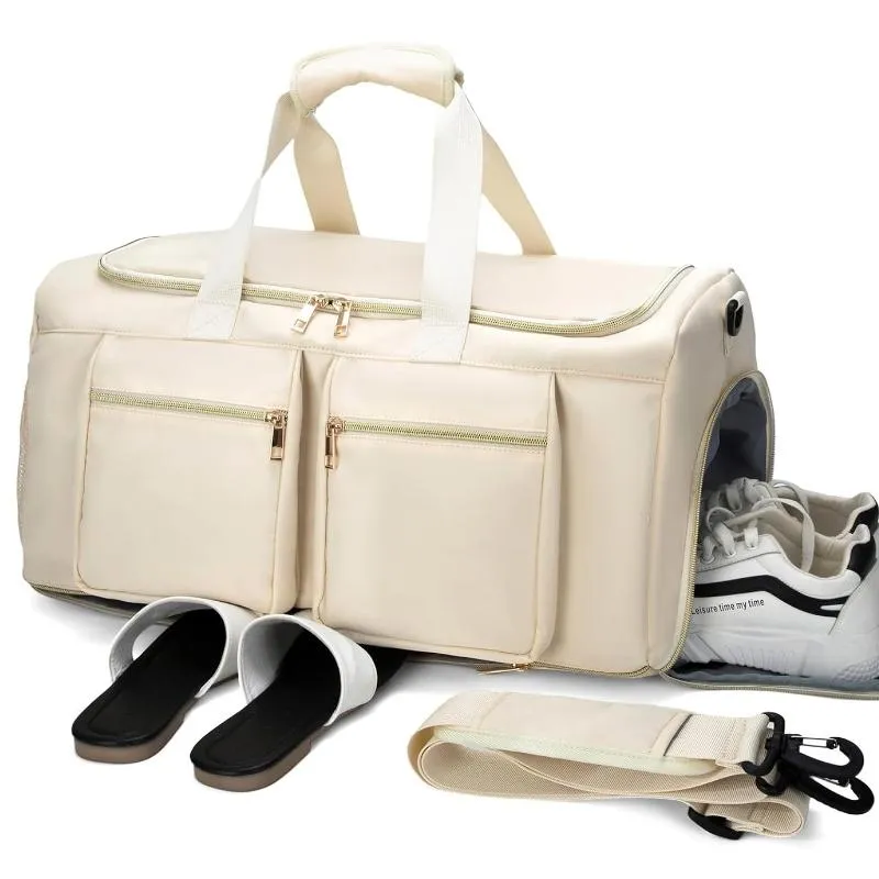 Compact Duffel Bag With Shoe Compartment