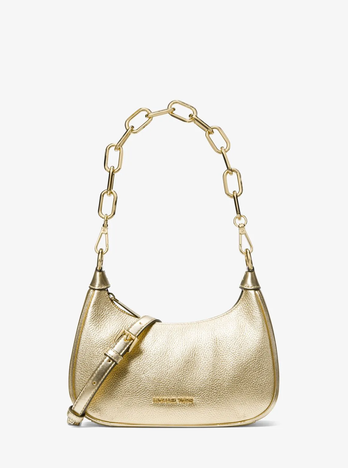 Cora Medium Metallic Leather Shoulder Bag