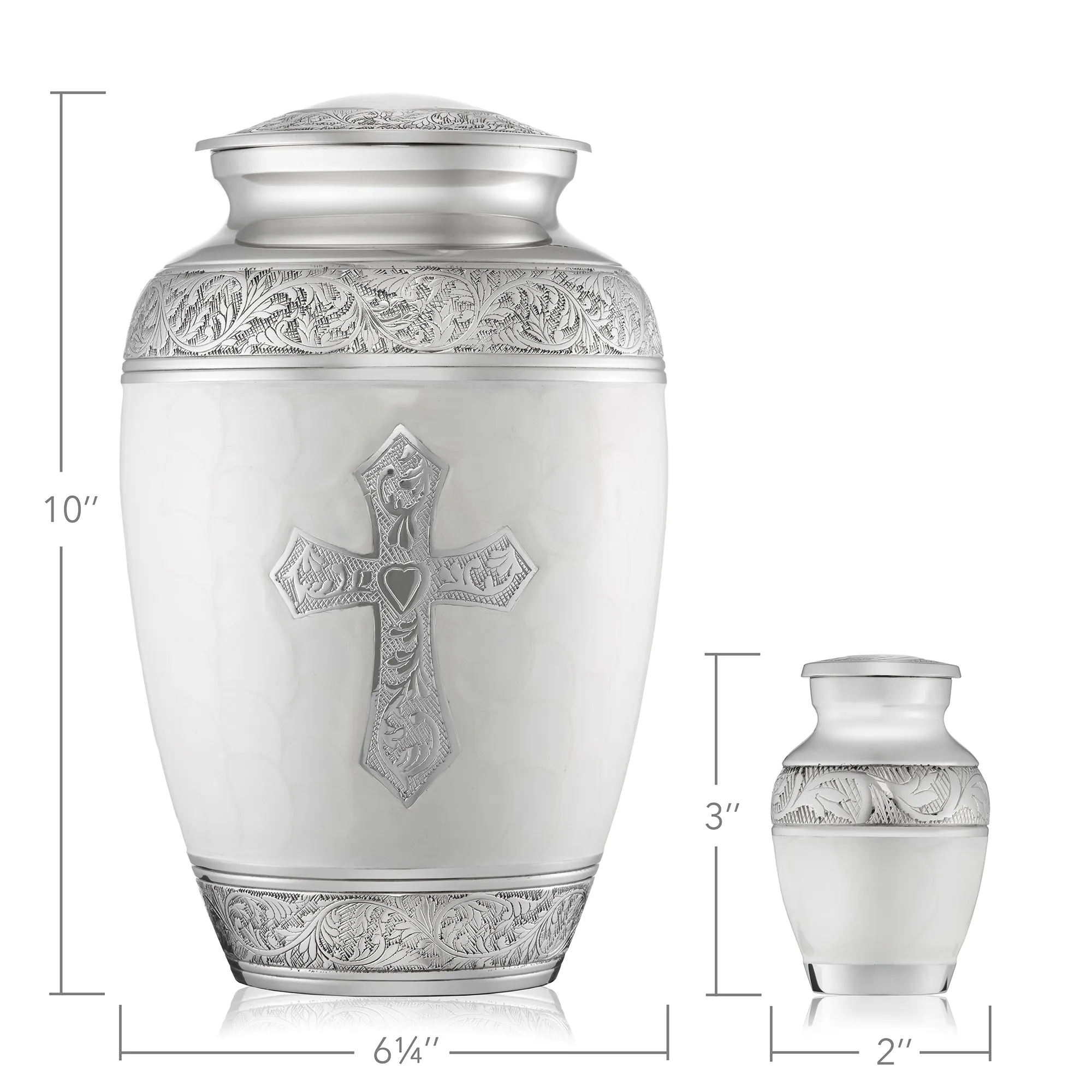 Cross Cremation Urns for Human Ashes - 1 Adult   4 Keepsake