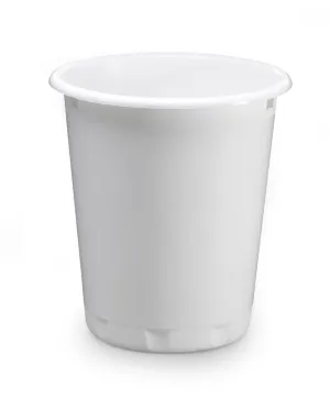 Durable Plastic Recycling Waste Paper Bin | 13 Litre | White