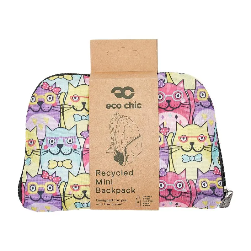 Eco Chic G35 Multiple Glasses Cat Recycled Plastic Mini Kids Backpack