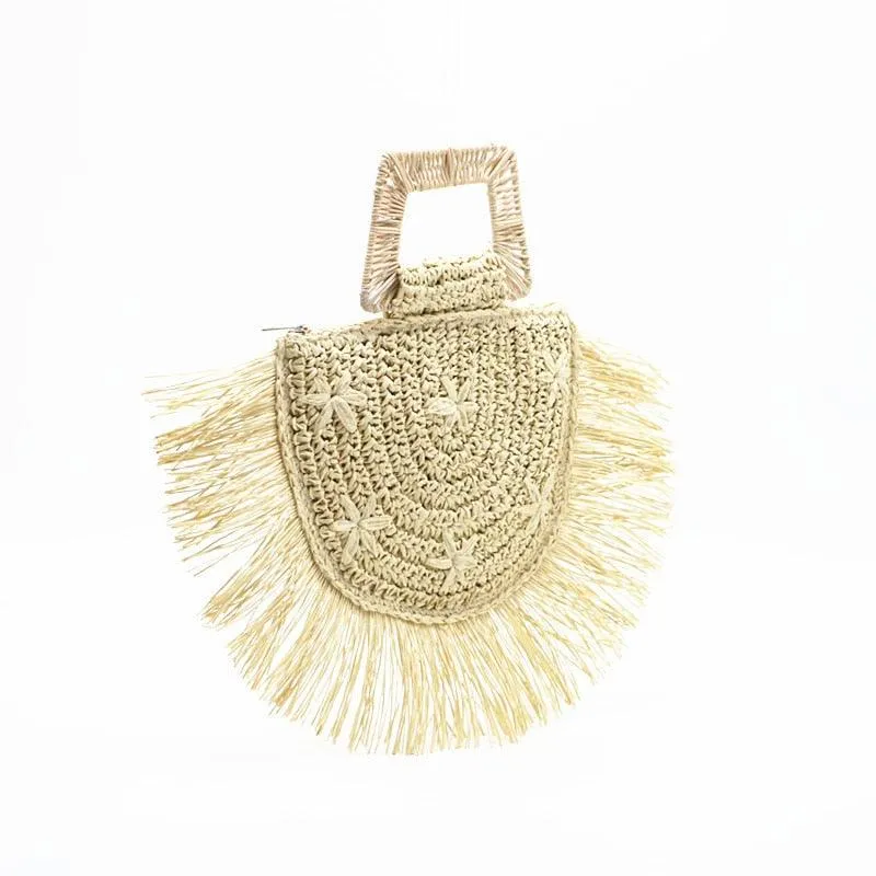 Fashion Tassel Woven Straw Bag