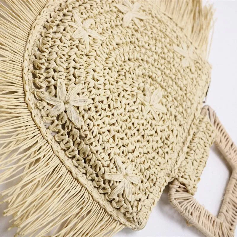 Fashion Tassel Woven Straw Bag