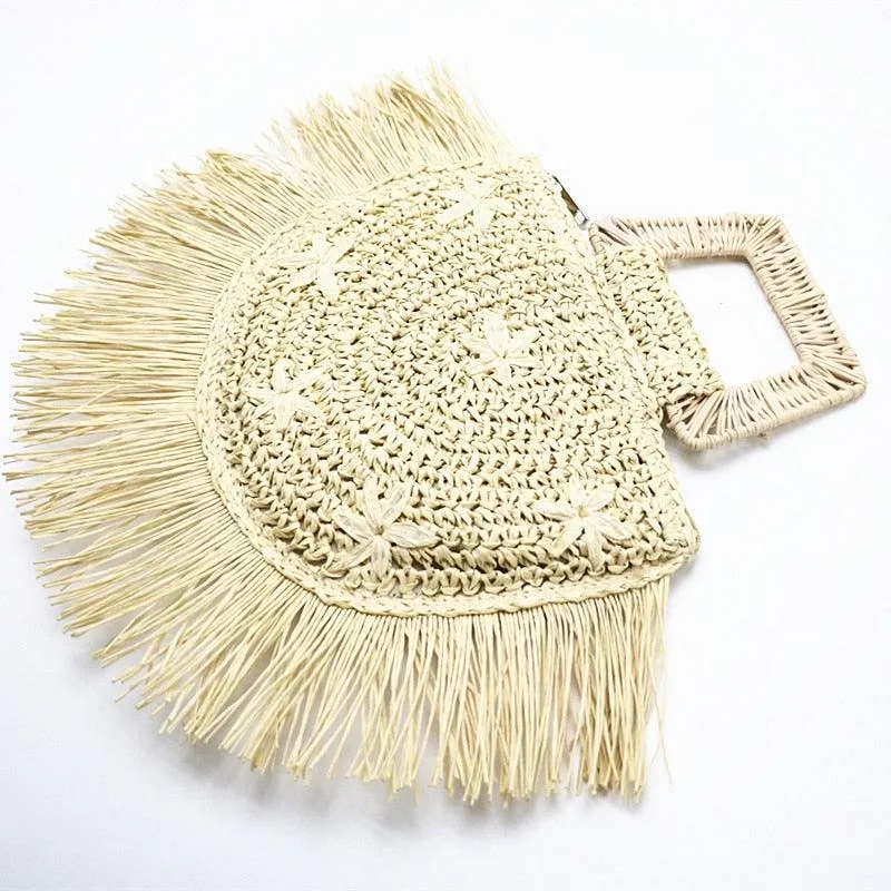 Fashion Tassel Woven Straw Bag