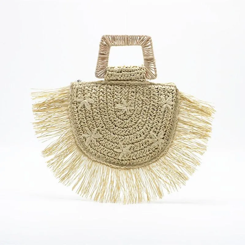 Fashion Tassel Woven Straw Bag