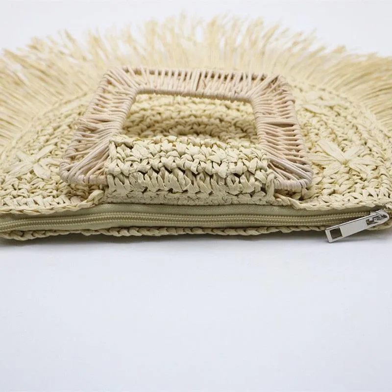 Fashion Tassel Woven Straw Bag