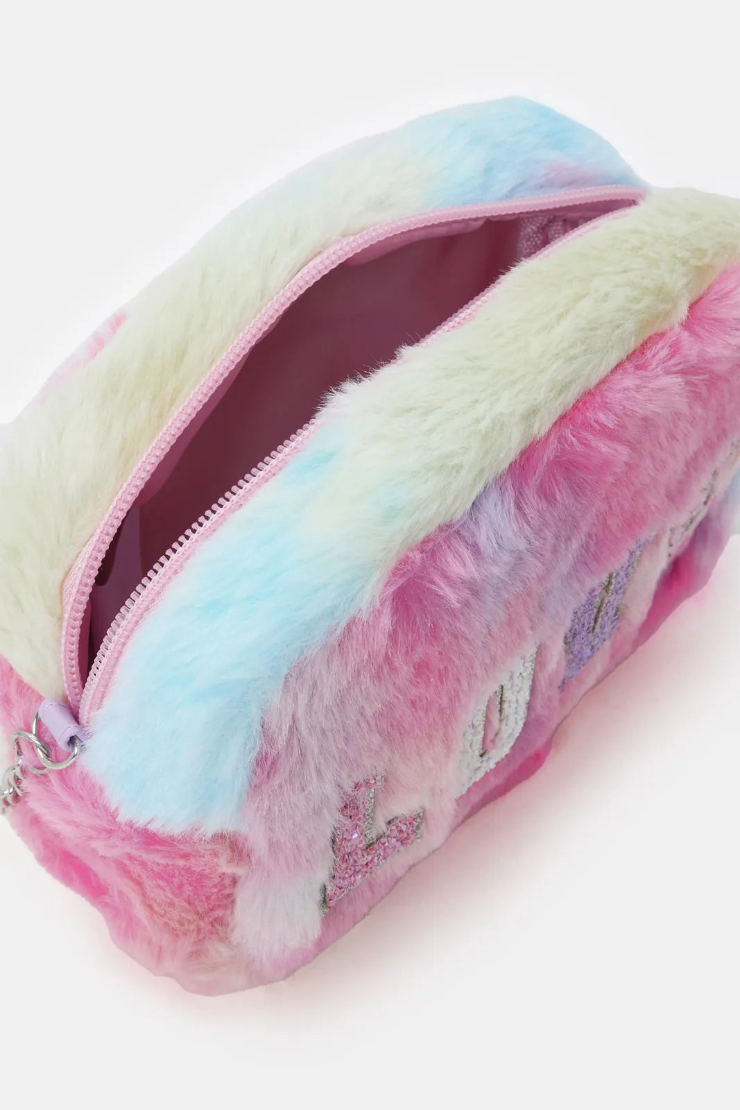 Girls Multicolour Faux Fur Cross Body Bag