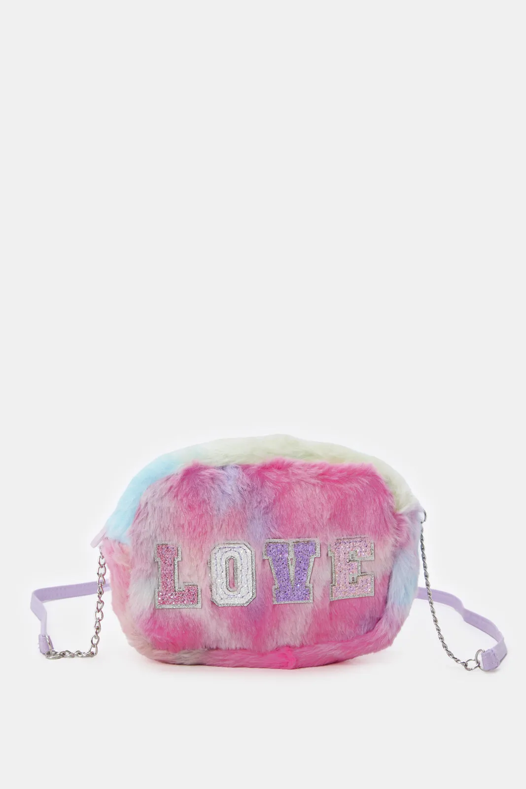 Girls Multicolour Faux Fur Cross Body Bag