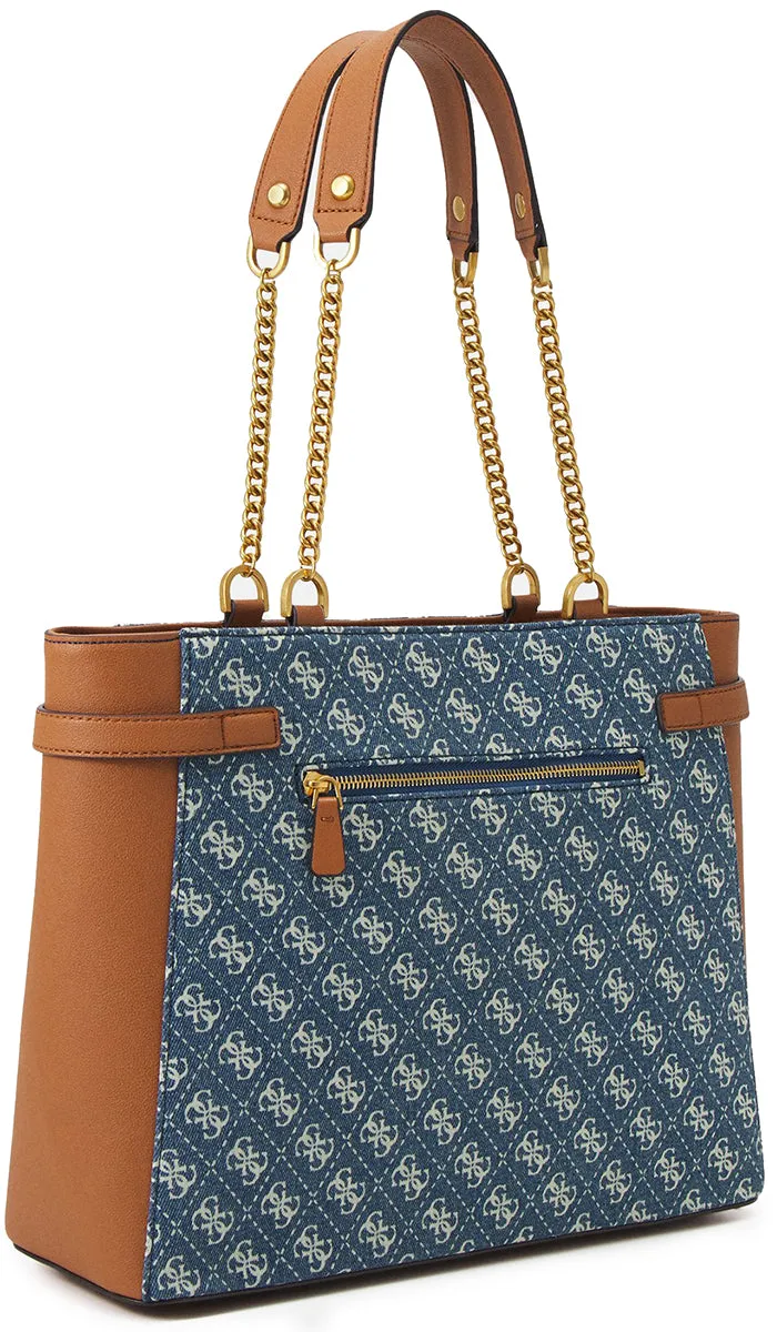 Guess The Zadie Shopper Bag In Denim For Women