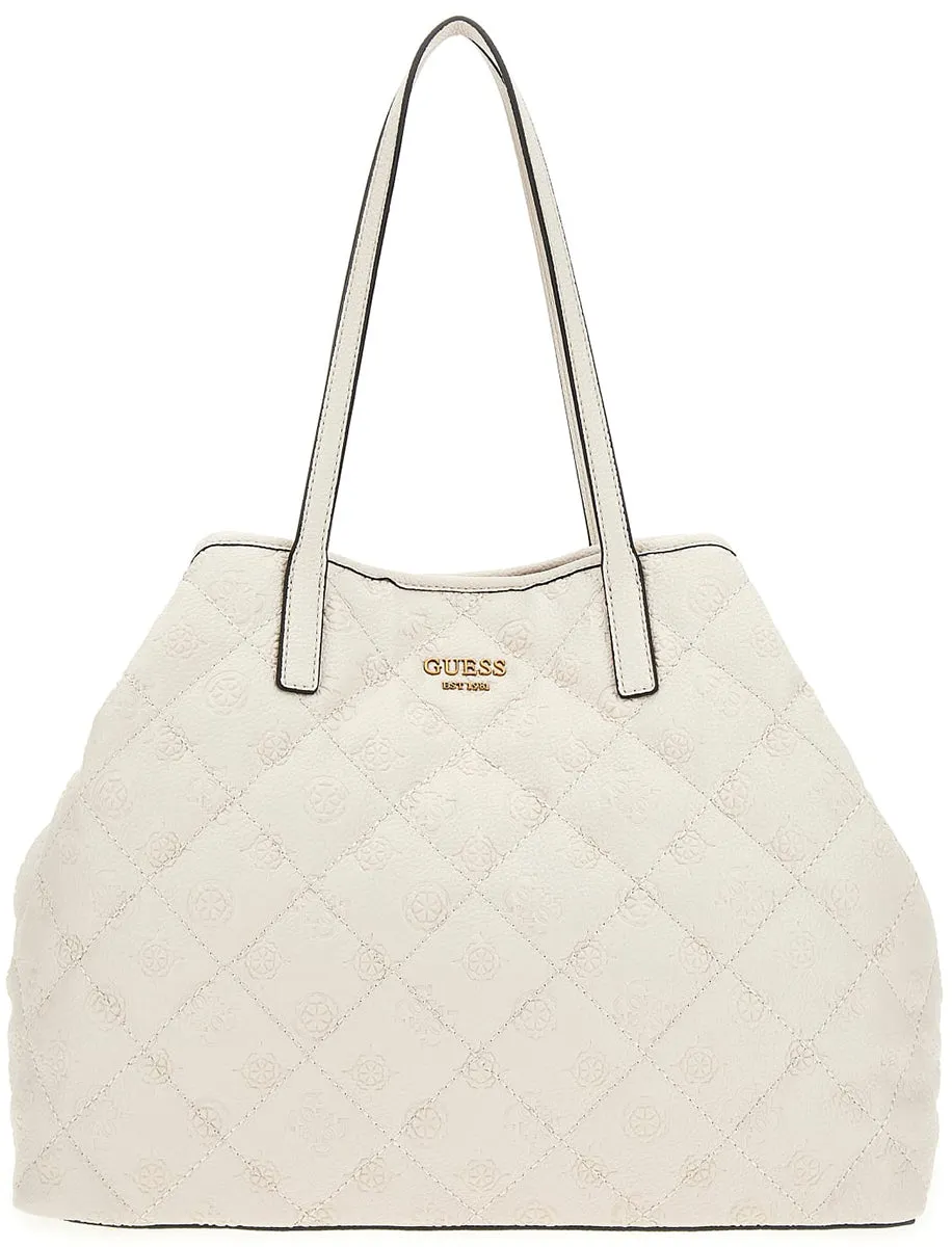 Guess Vikky Tote Peony Large In Stone For Women