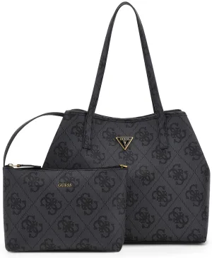 Guess  Vikky Tote Peony Large Shopper 2 in 1 In Coal For Women