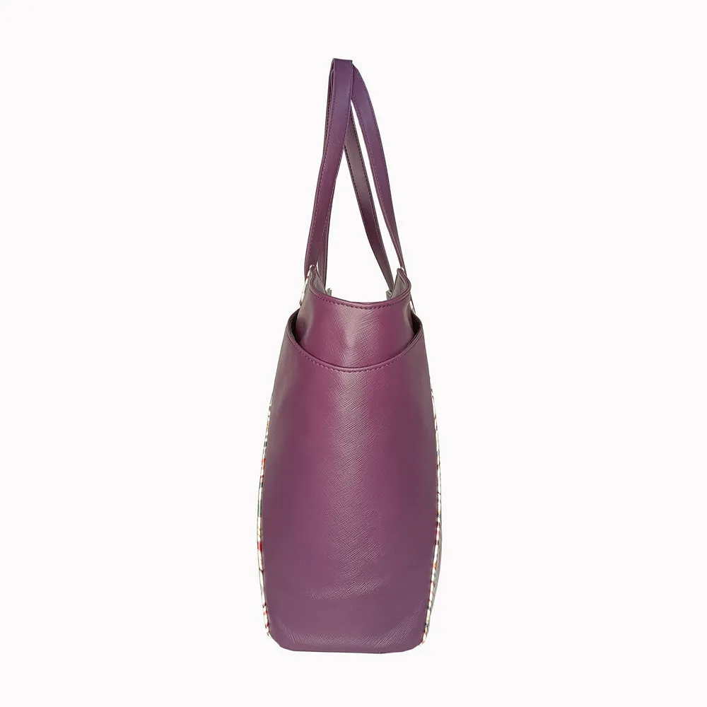 IMARS Stylish Handbag Violet For Women & Girls (Tote Bag) Made With Faux Leather