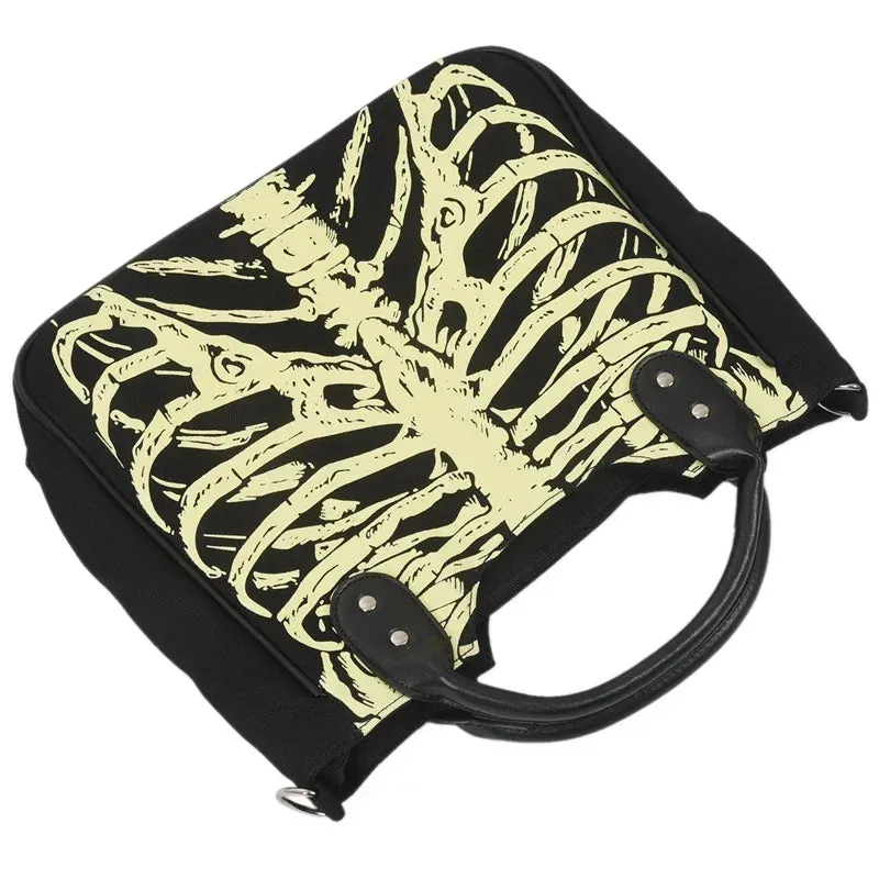 Luminous Female Skeleton Crossbody Casual Punk Skulls Designer Bones Fashion Rock Gothic Bag