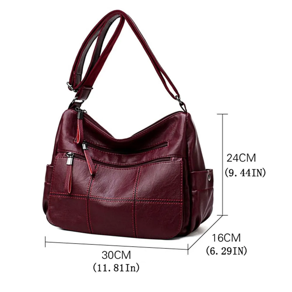 Luxury Ladies' Soft Leather Shoulder Bags