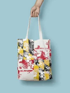 Maryland Flag Floral / Tote Bag