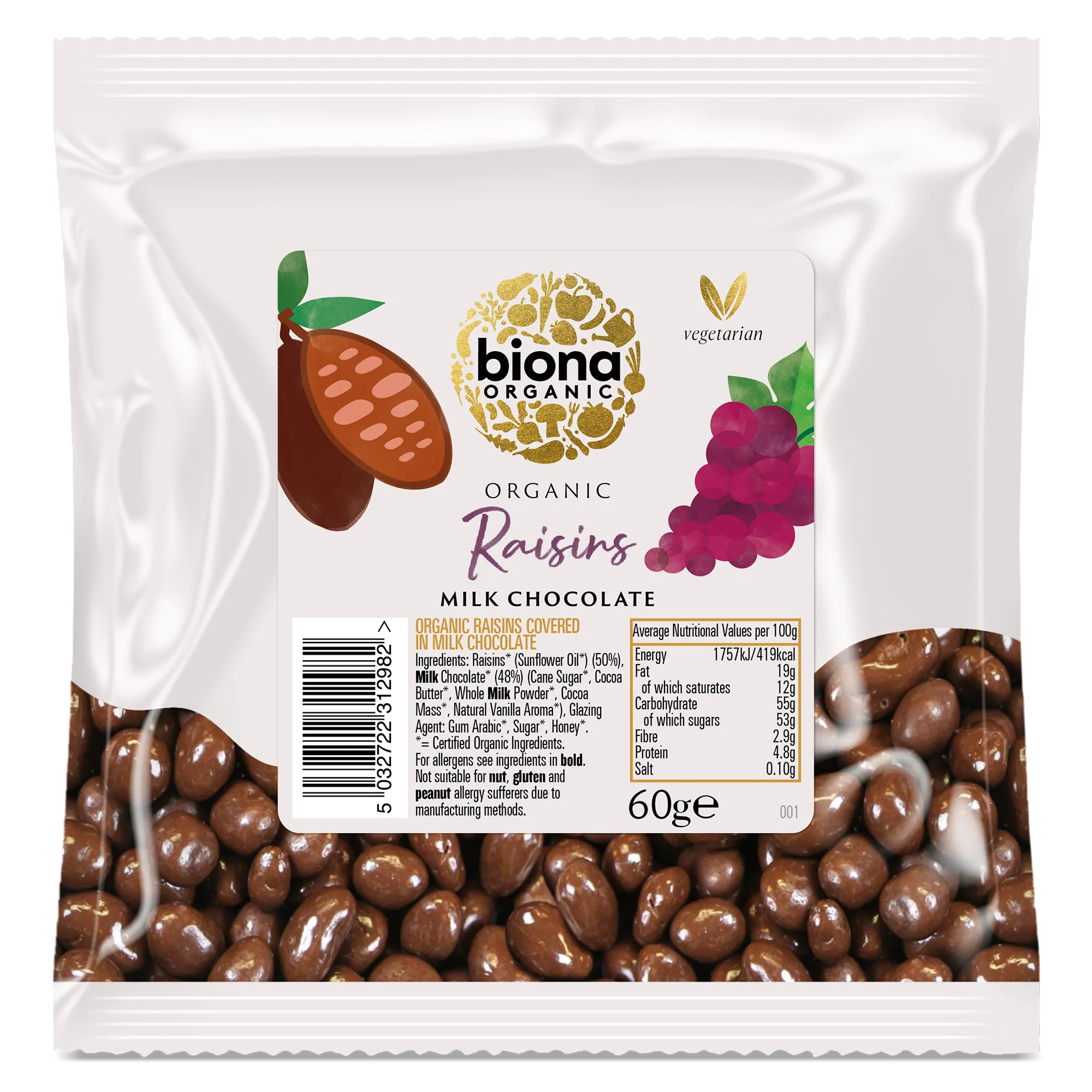 MILK CHOCOLATE COATED RAISINS