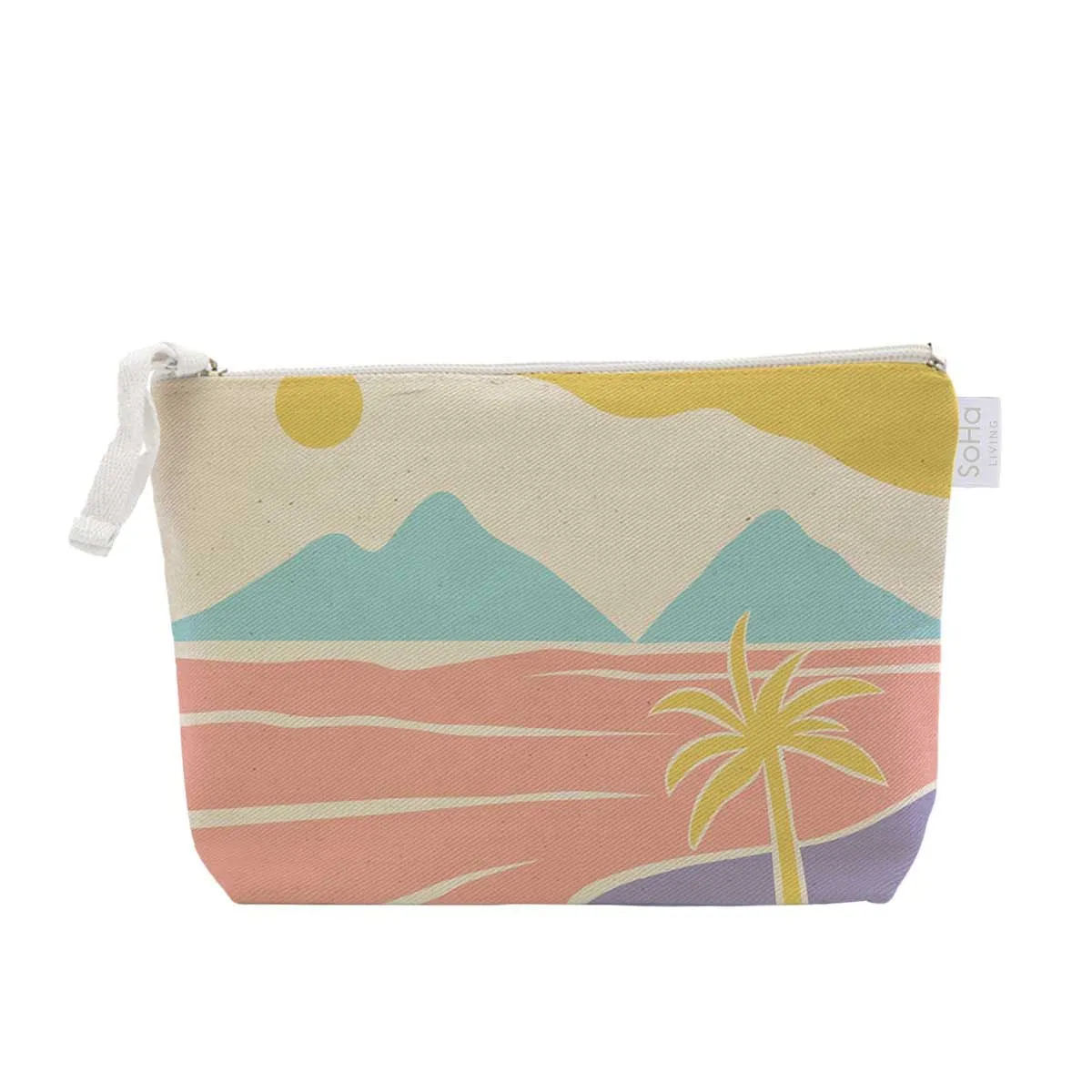 Mokulua Islands Abstract Cosmetic Bag, Large