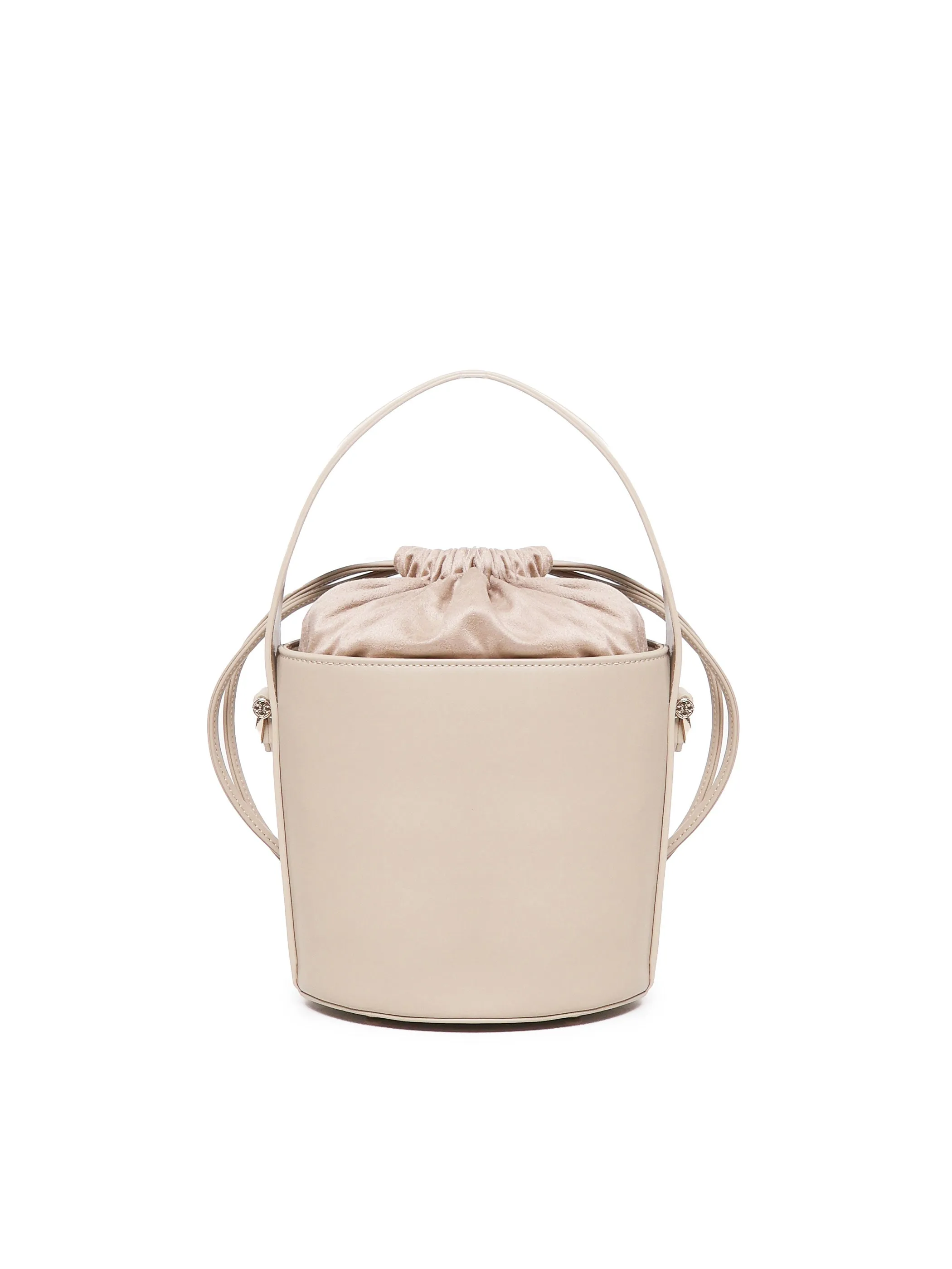 Ochre Bucket Bag with Drawstring Closure