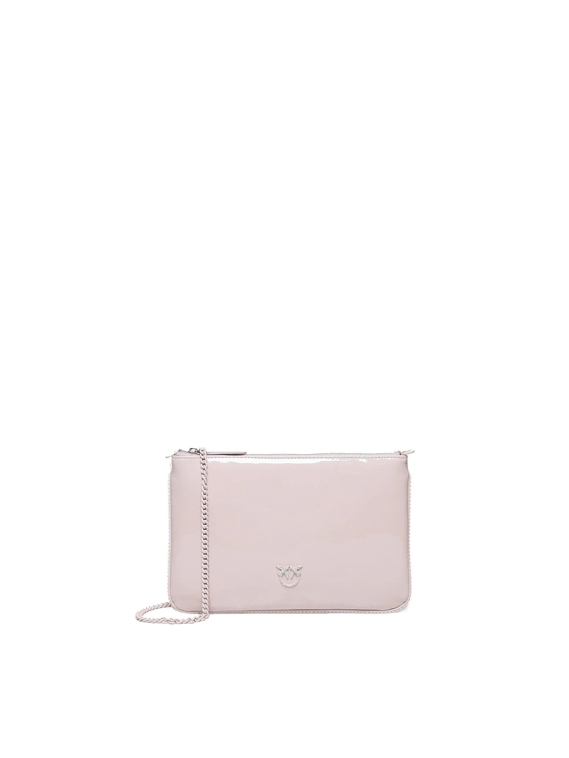 Pale Pink Rhinestone Clutch Bag