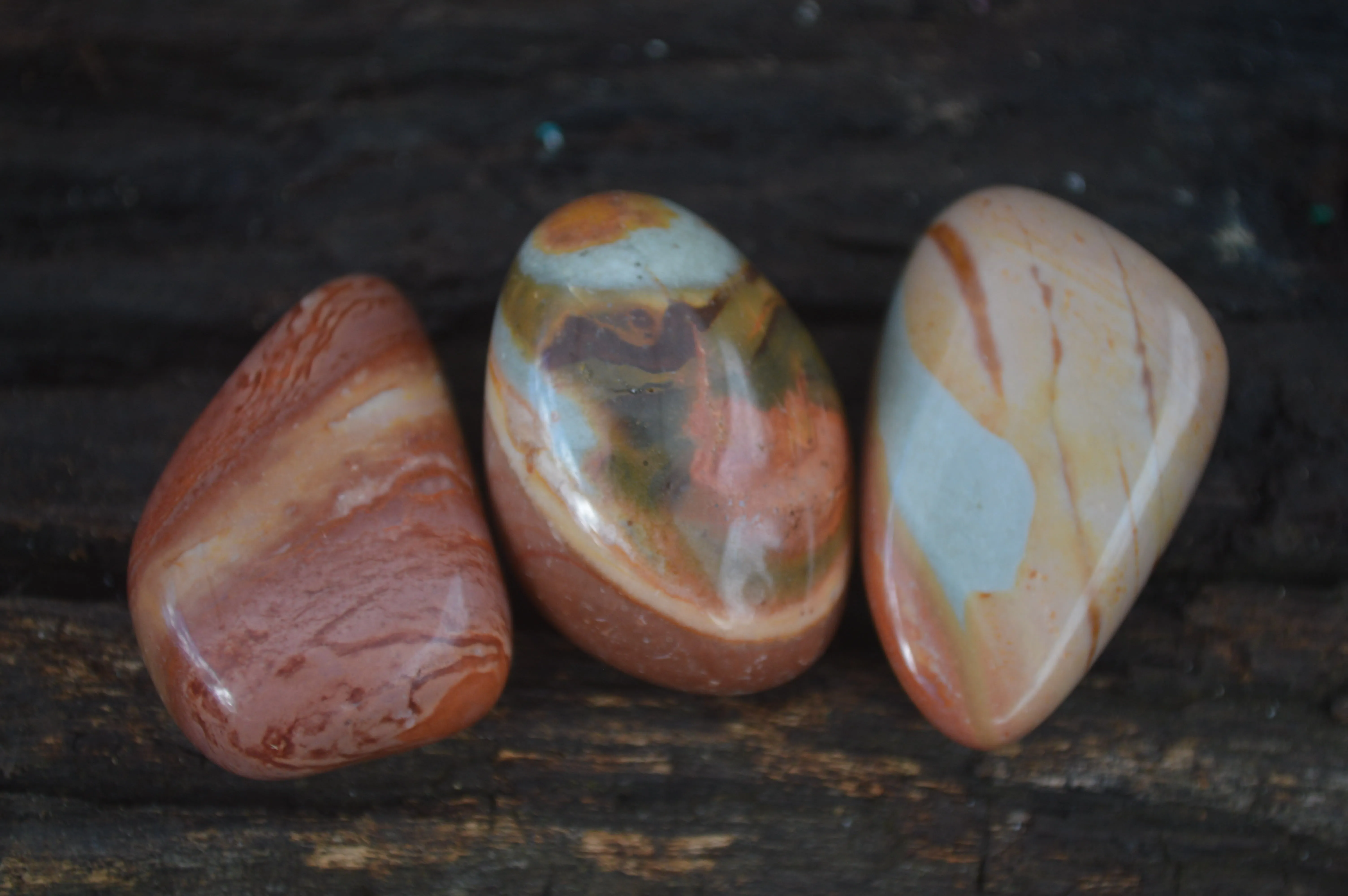 Polished Small Polychrome Jasper (Picasso Jasper) Tumble Stones  - Sold per 1 kg - From Madagascar