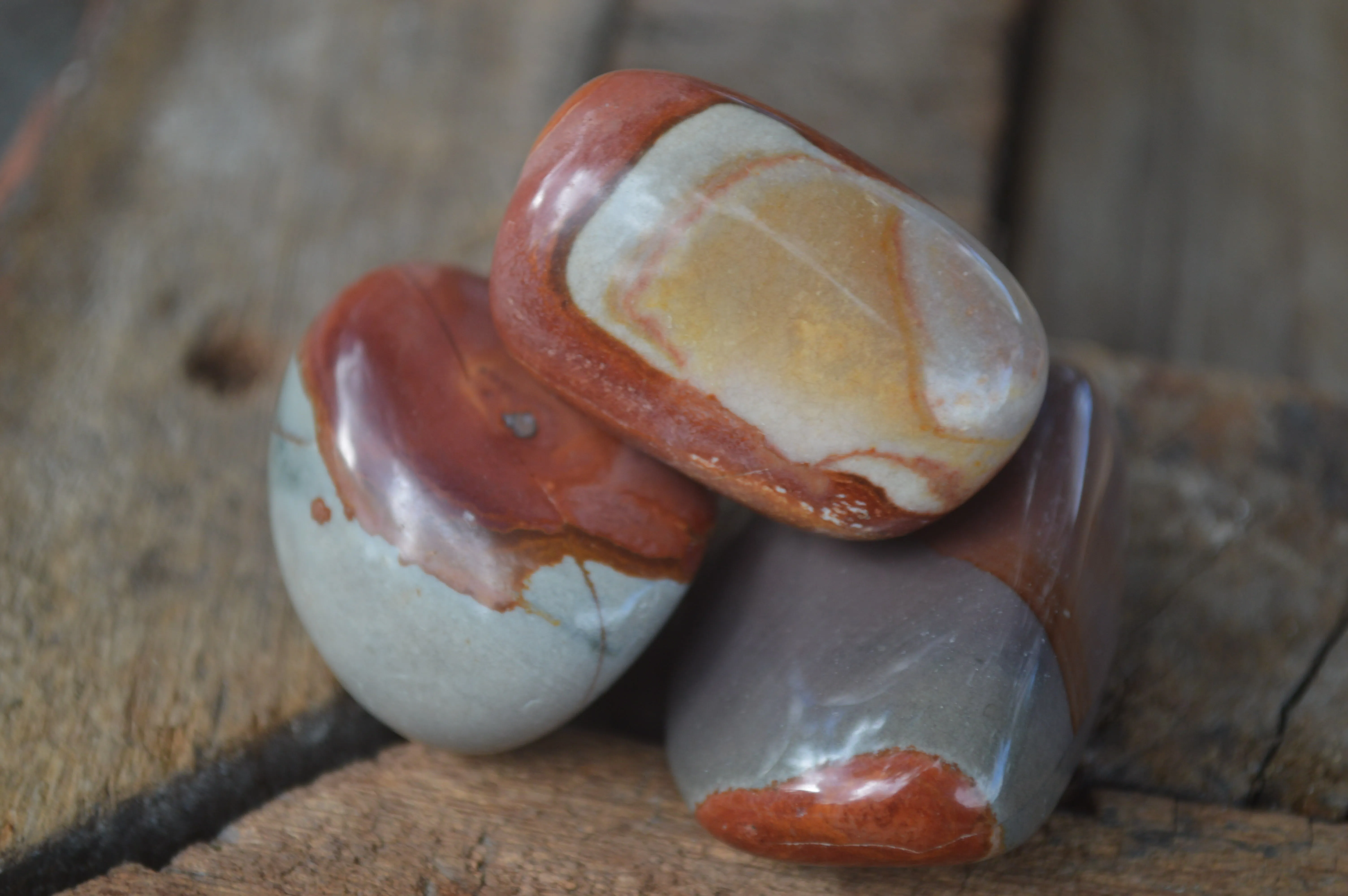 Polished Small Polychrome Jasper (Picasso Jasper) Tumble Stones  - Sold per 1 kg - From Madagascar