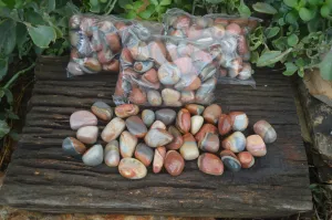 Polished Small Polychrome Jasper (Picasso Jasper) Tumble Stones  - Sold per 1 kg - From Madagascar