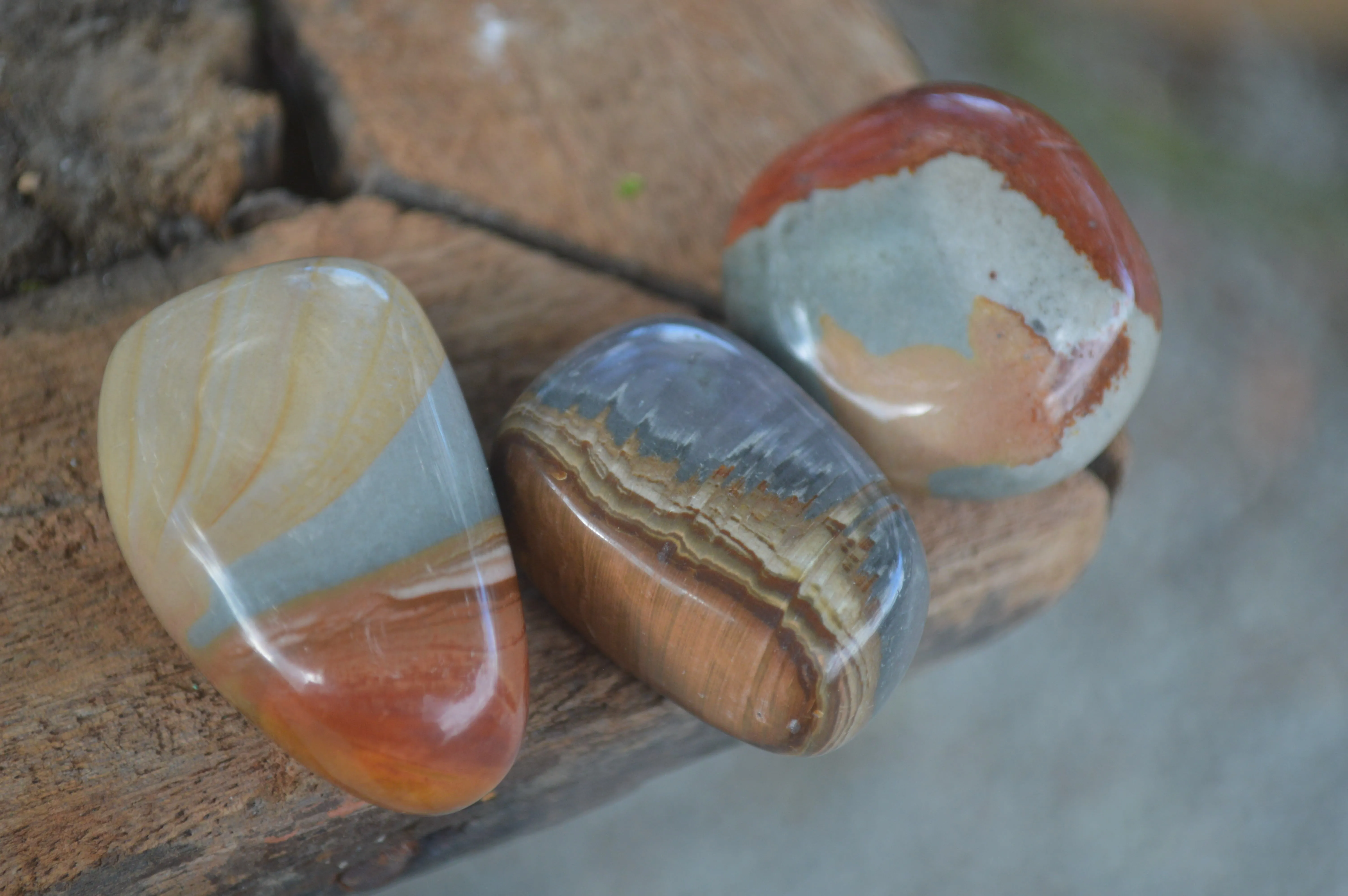 Polished Small Polychrome Jasper (Picasso Jasper) Tumble Stones  - Sold per 1 kg - From Madagascar