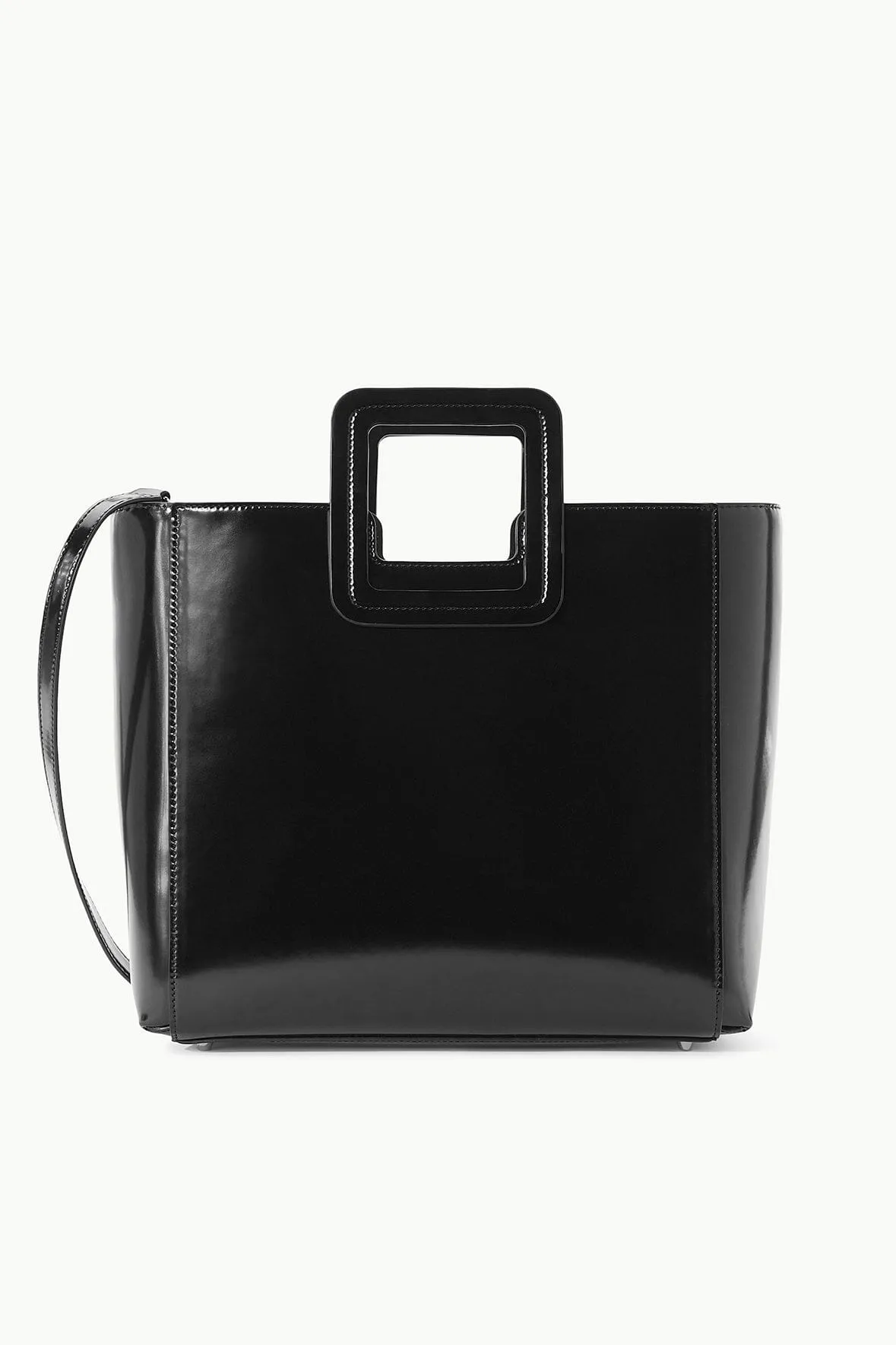 SHIRLEY LEATHER BAG | BLACK POLISHED