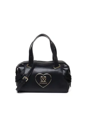 Smooth Leather Black Handbag