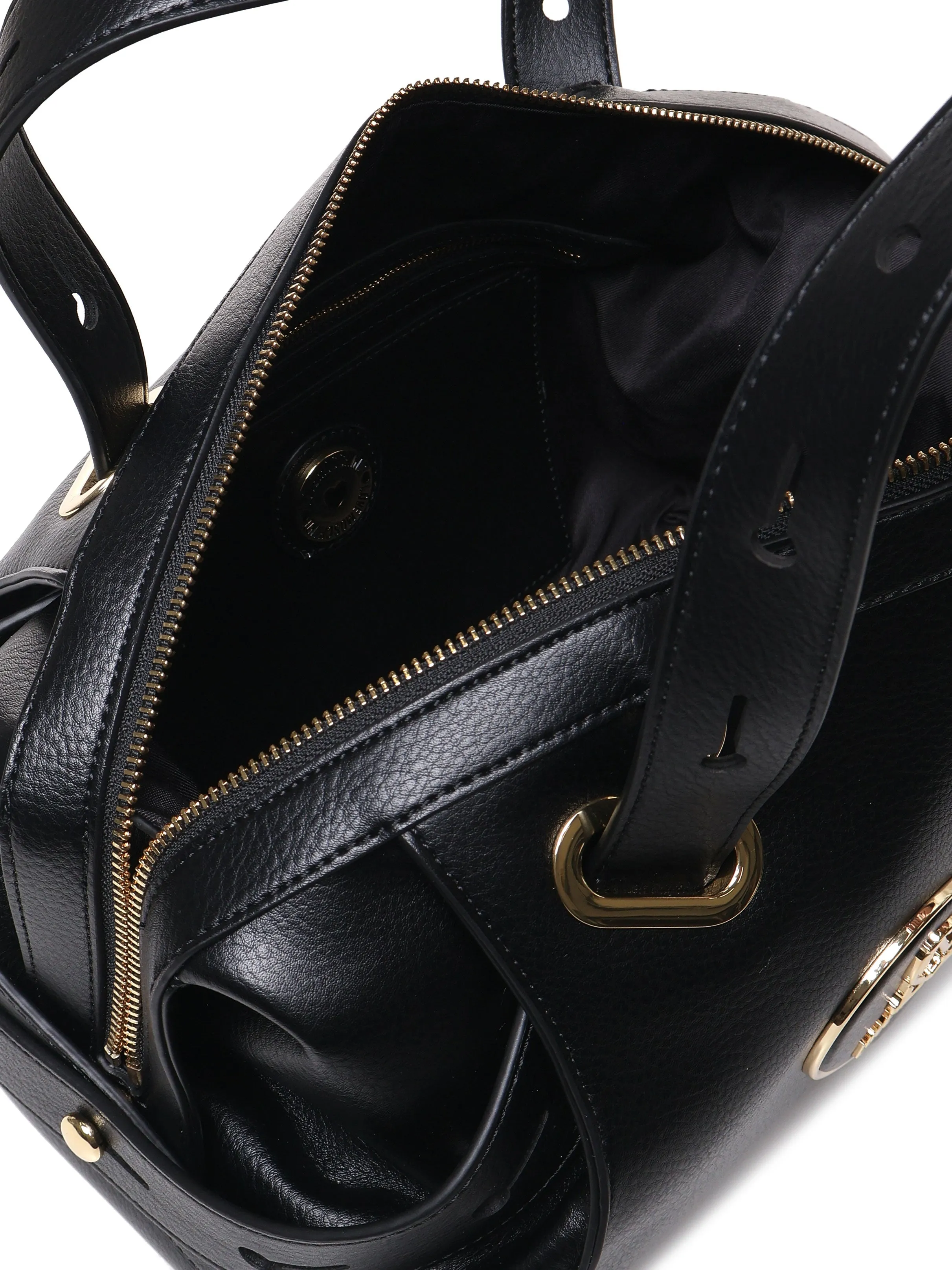 Smooth Leather Black Handbag