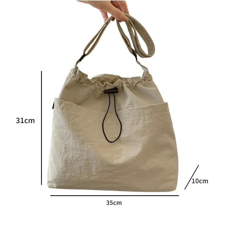 Sohiwoo New Large Capacity Versatile Shoulder Bag for Women's Summer Popular Lightweight Shoulder Crossbody Bag Minimalist Tote Handbag