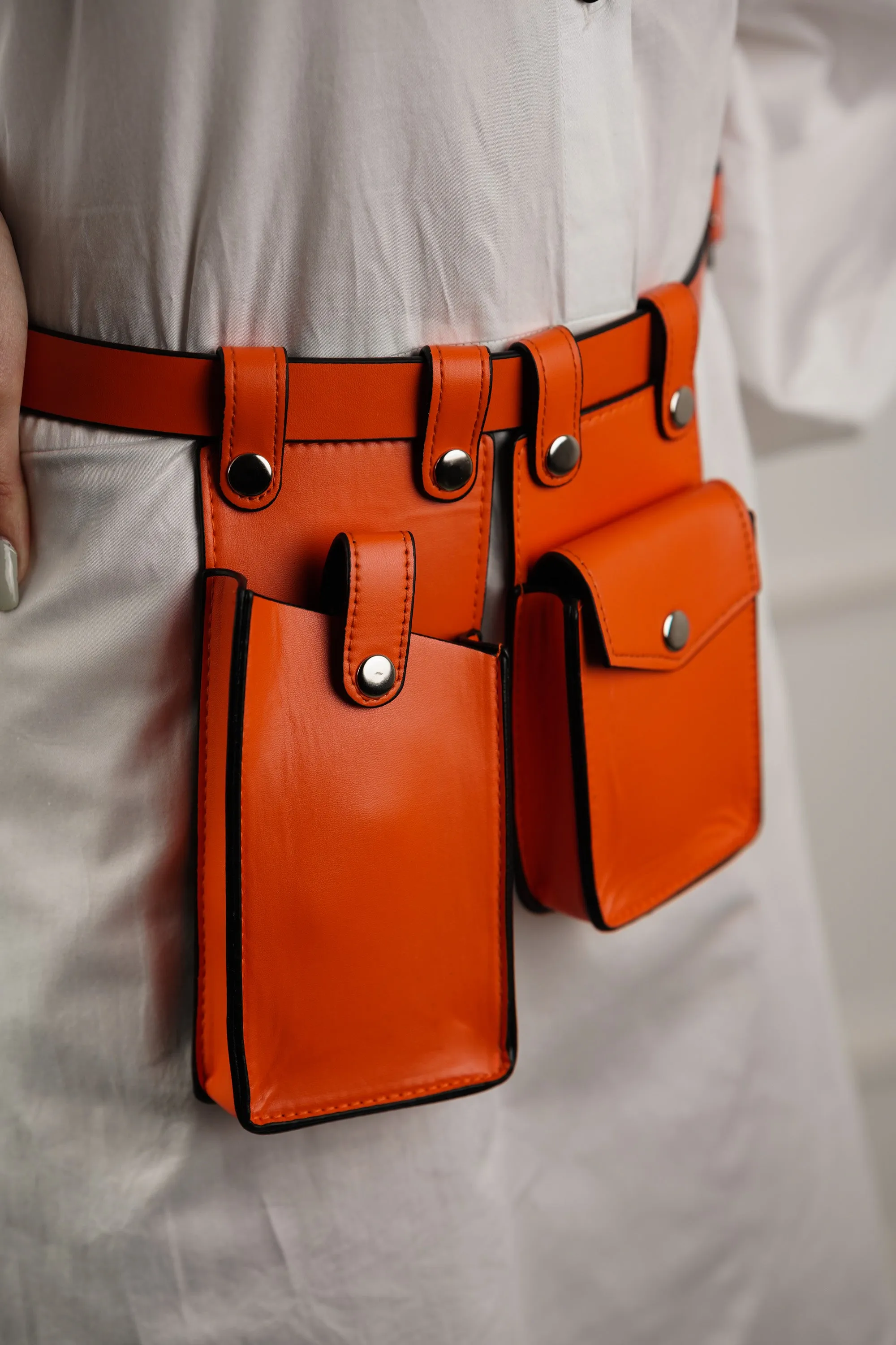 Tangy Snap Waist Belt with Utility Bags