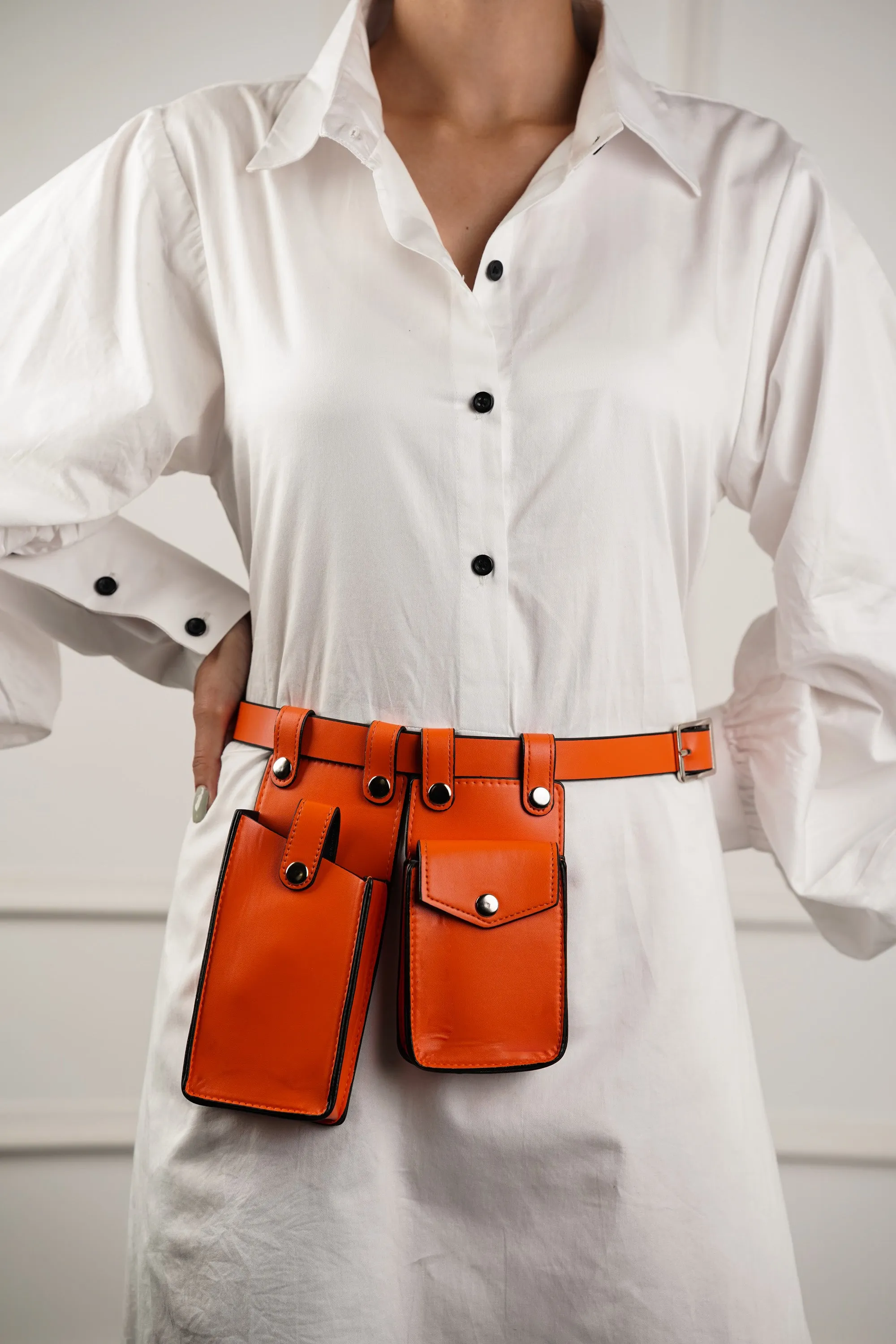 Tangy Snap Waist Belt with Utility Bags